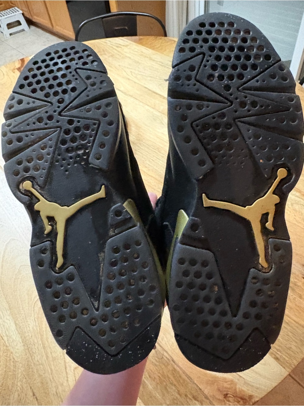 Nike Black Sneakers with Gold Jumpman Accents